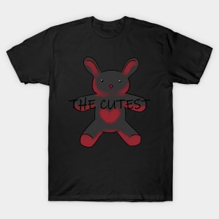 The cutest bunny black and red T-Shirt